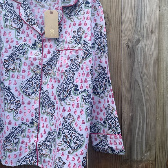 Anthropologie Printfresh pajamas set Tiger Queen. Sz Small New with tags - Picture 7 of 11